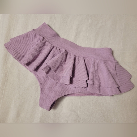 Rare Montce Lilac Scrunch Ruffle Hot Shorts size Large (M/L) - Picture 3 of 7